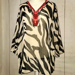 Chicos sz 2 bathing suit cover or shear top